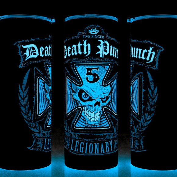 Glow in the Dark Five Finger Death Punch Legionary Heavy Metal Cup Mug Tumbler - Picture 1 of 4